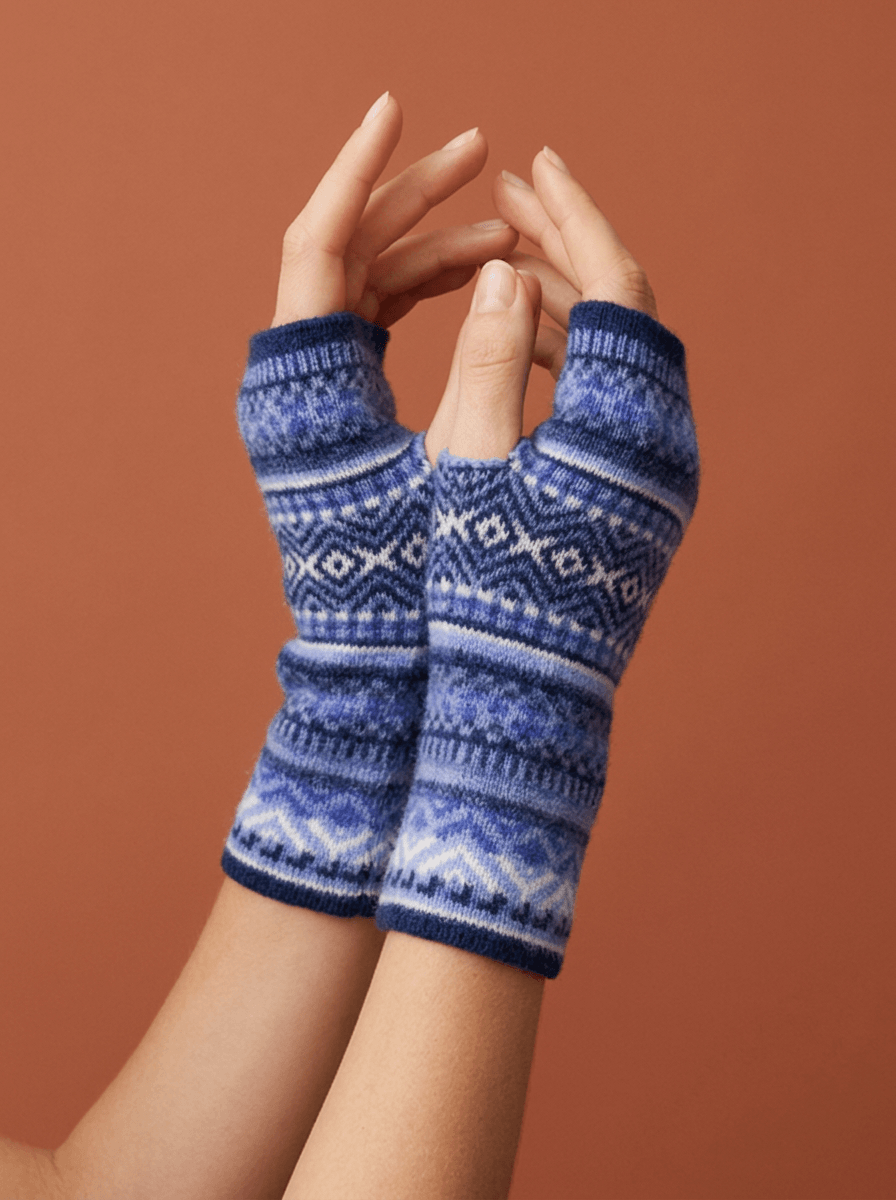 Baby Alpaca Short Fingerless Mittens