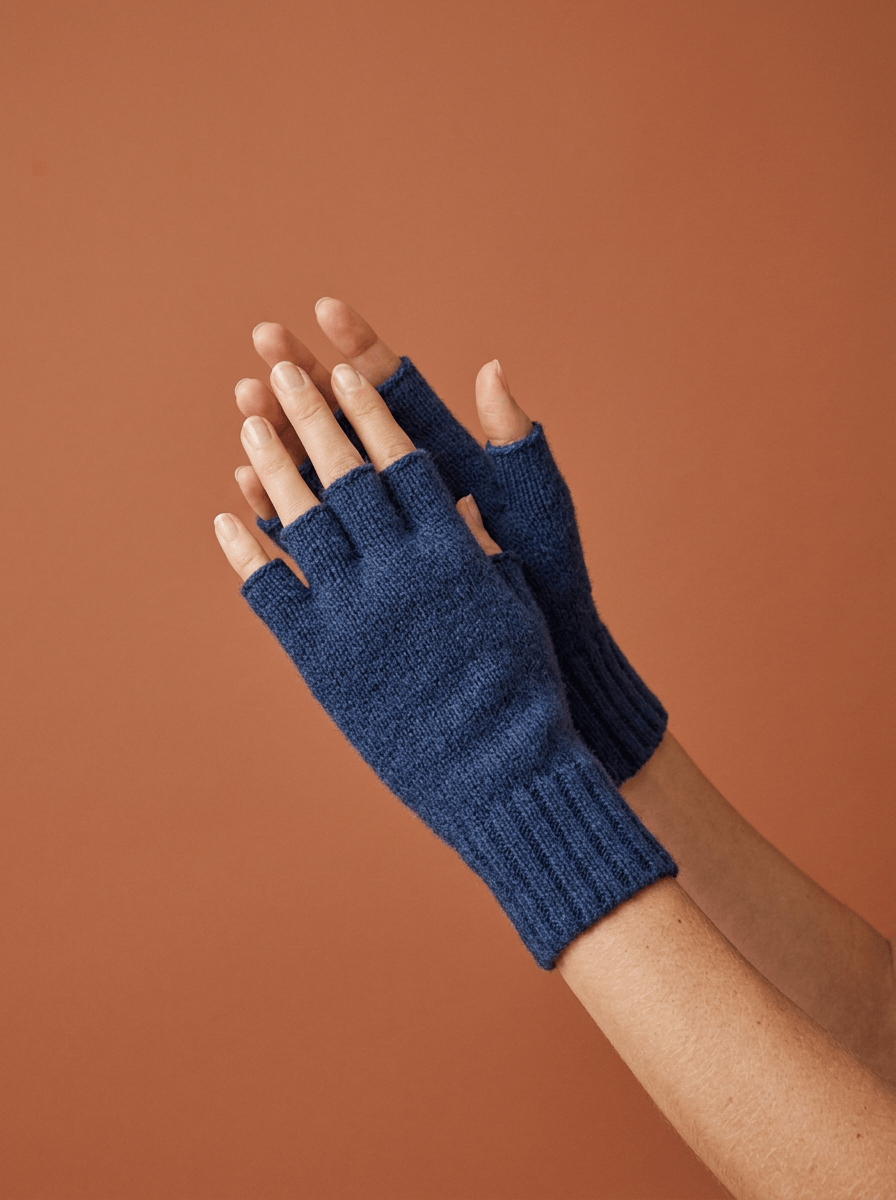 Rib Knit Fingerless Mittens